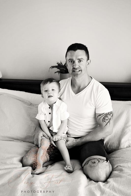 Tiny Feet Photography lifestyle image of dad and 2 year old son