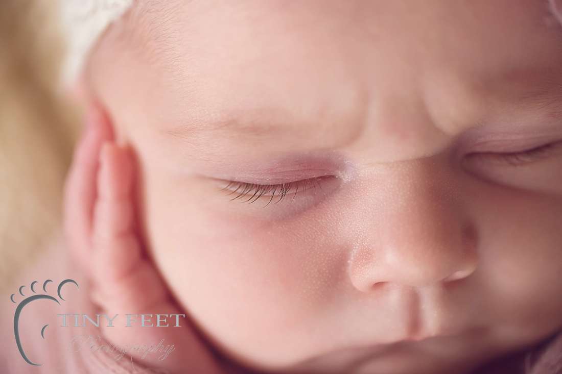 Tiny Feet Photography Newborn macro images of baby lashes