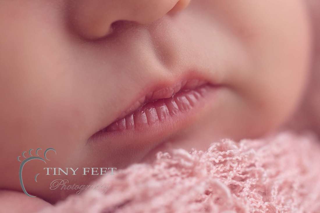 Tiny Feet photography Macro close up shots of newborn lips