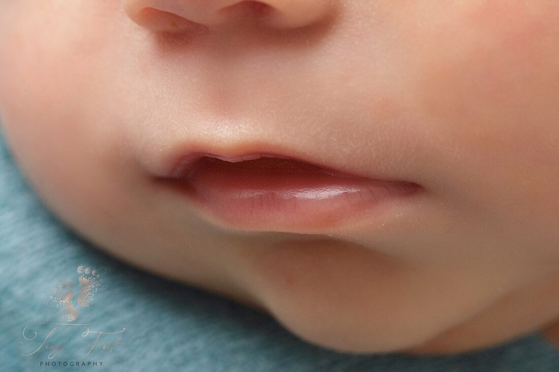 Tiny Feet Photography close up of babies lips