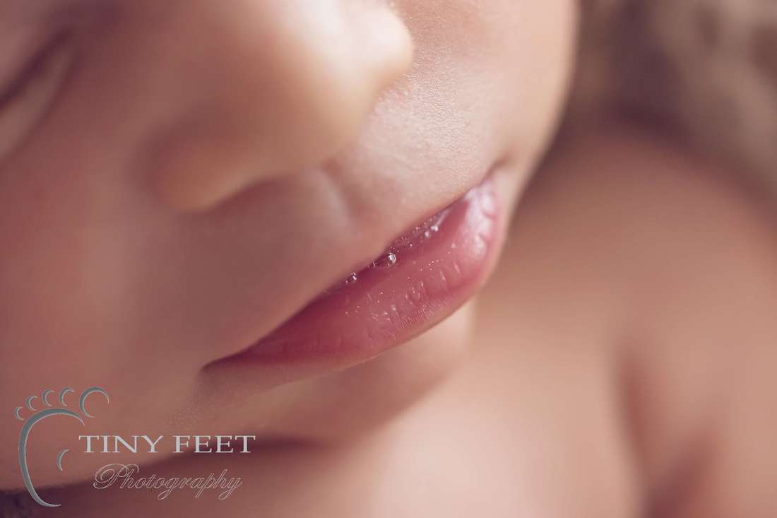 Tiny Feet Photography Newborn boy macro shots of lips