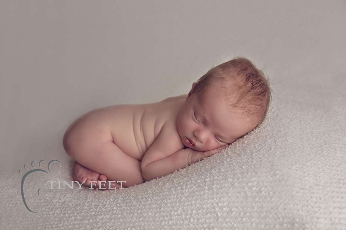 Tiny Feet Photography, newborn baby boy posed in bum up on beanbag