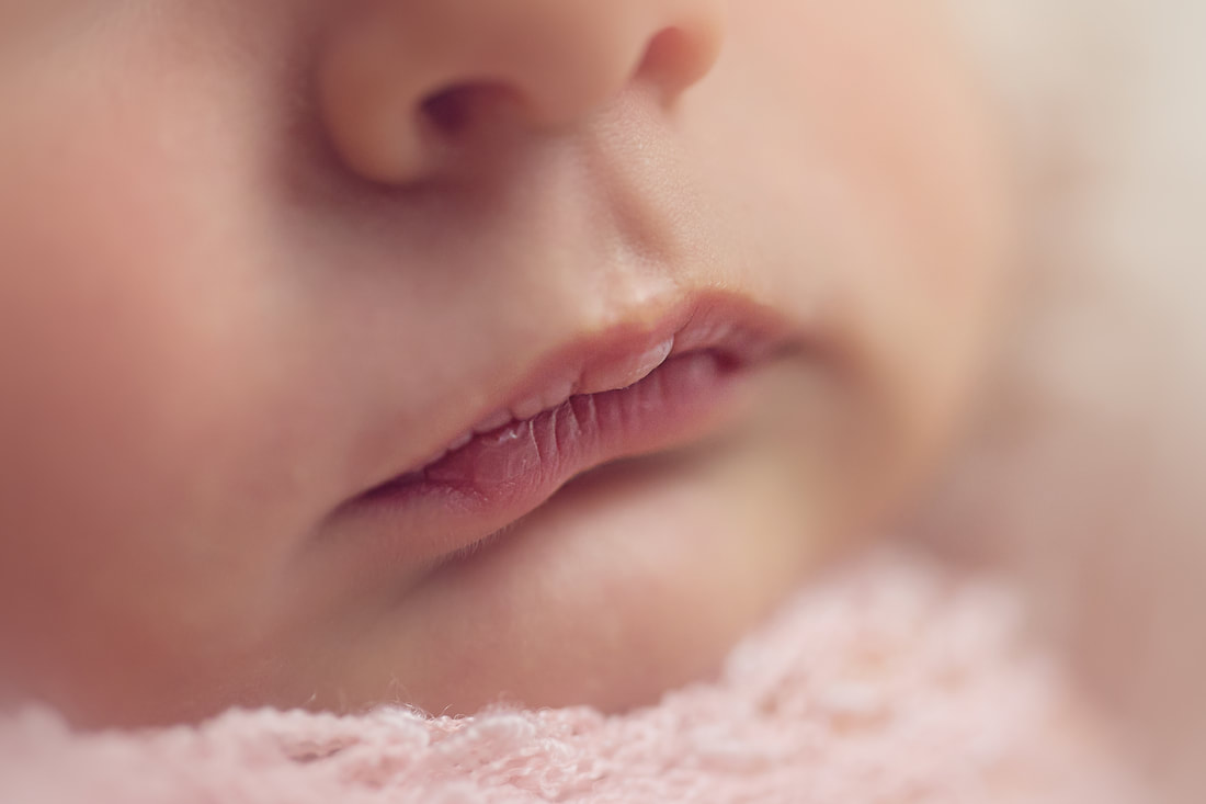 Tiny Feet Photography Newborn baby girl macro images of babies lips