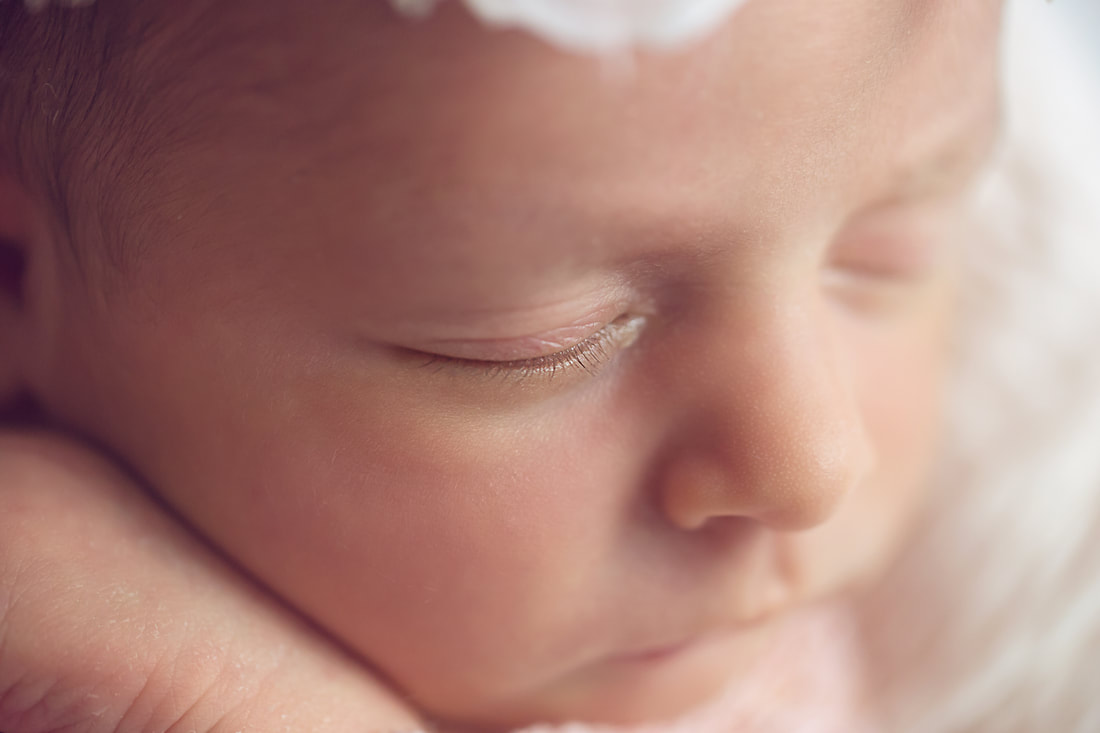 Tiny Feet Photography Newborn baby girl macro shots of eyelashes