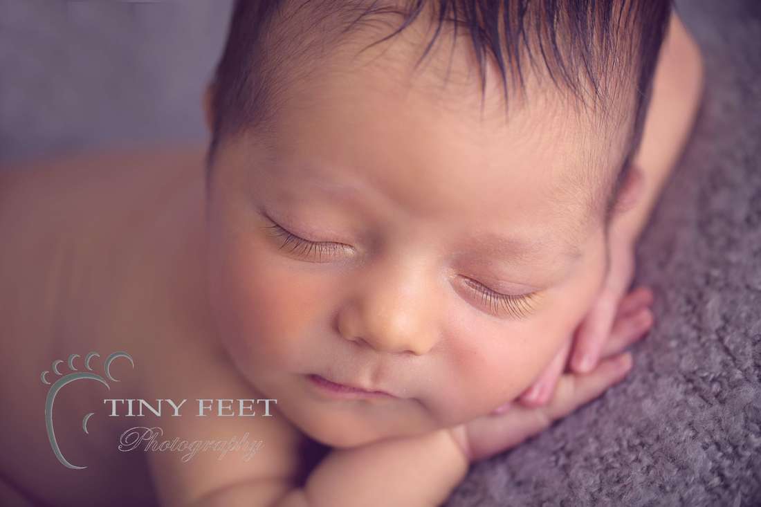 Tiny Feet Photography baby boy close up macro shots of baby face