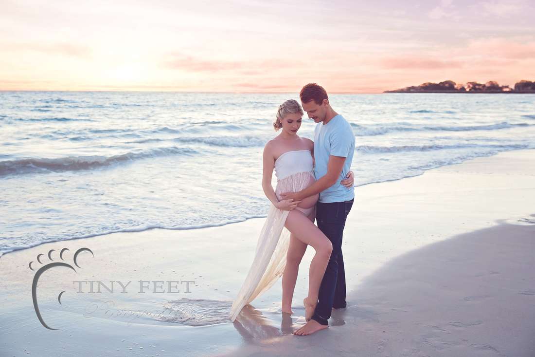 Tiny Feet photography Perth sunset family beach maternity session