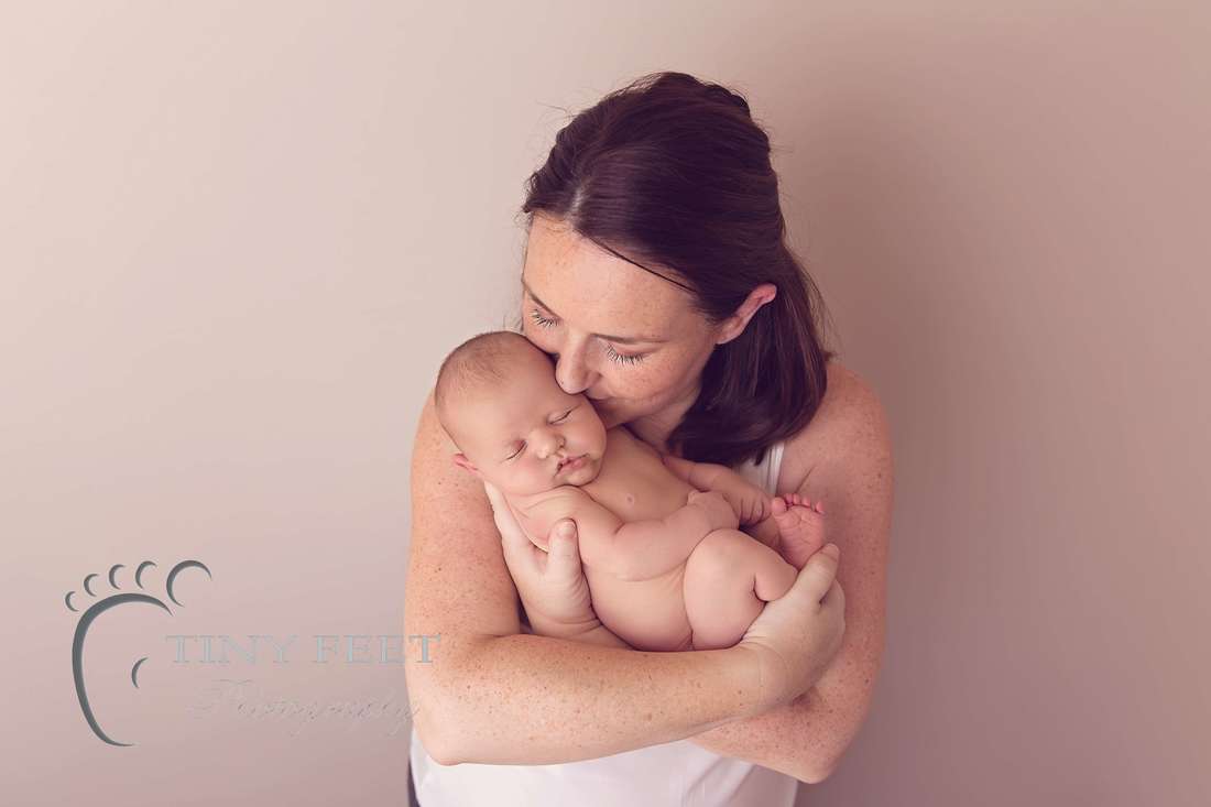 Tiny Feet Photography newborn baby girl posed with mum
