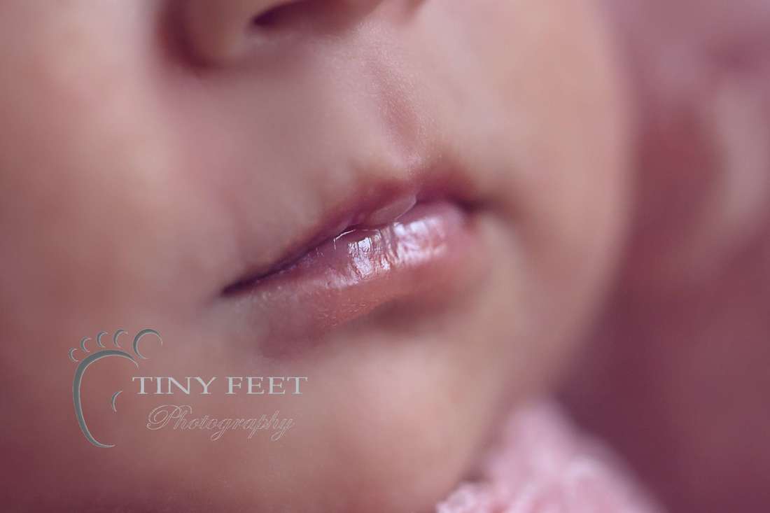 Tiny Feet Photography newborn baby girl macro shots of baby lips