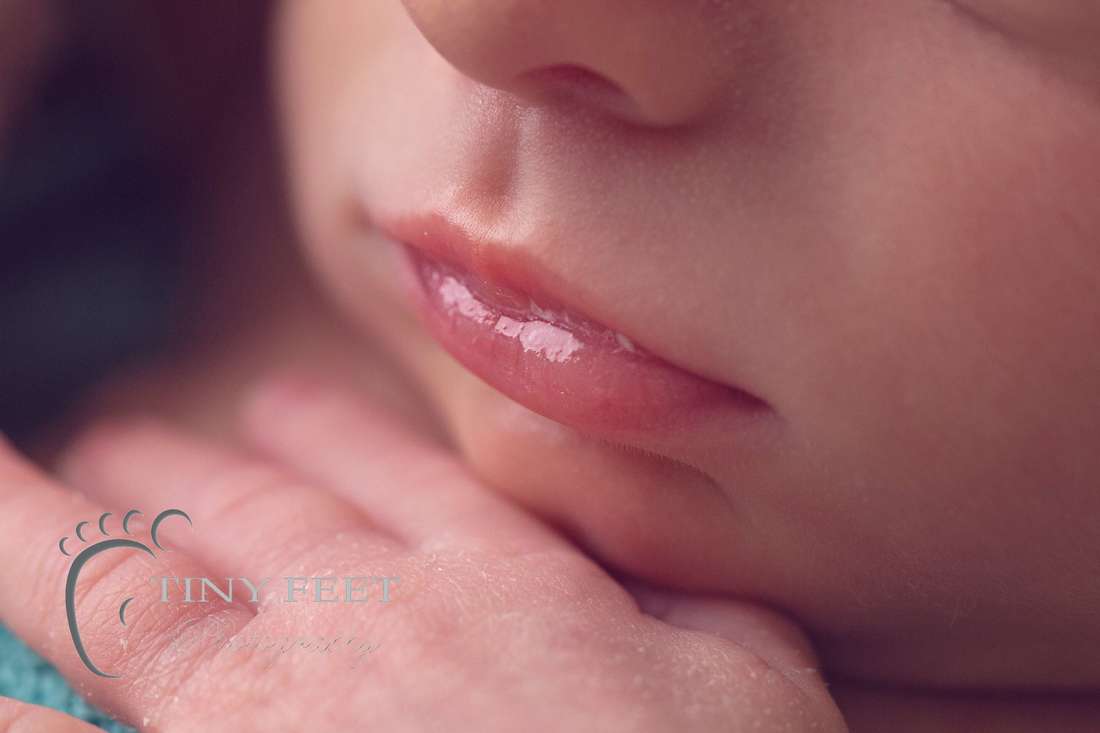 Tiny Feet Photography newborn macro baby lips